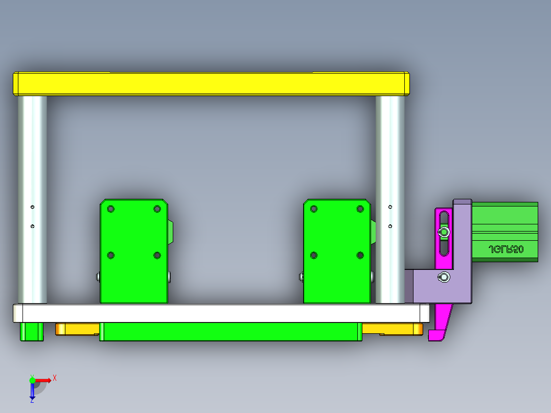 vaub0_lcd_cover619-cnc1笔记本CNC工装夹具三维模型-0622俯视图