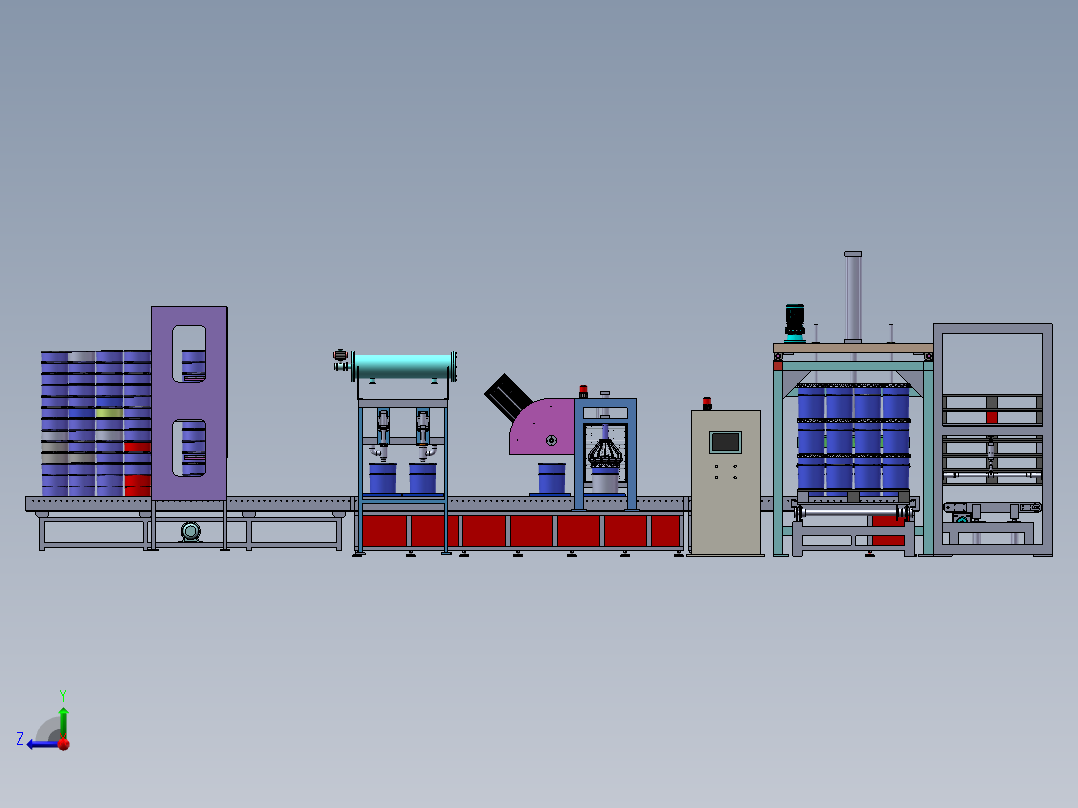 油漆全自动灌装机sw13右视图