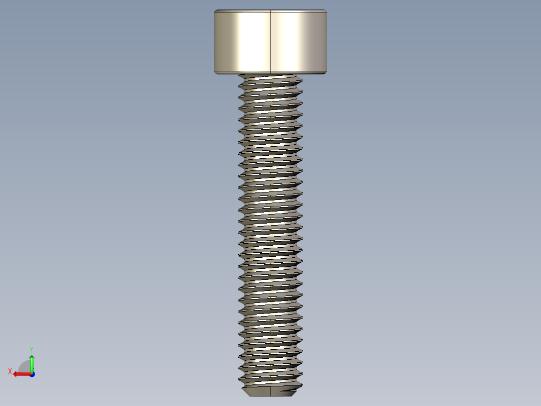 Screw_DIN_912_M4x20F_A2.STEP公制内六角螺钉后视图