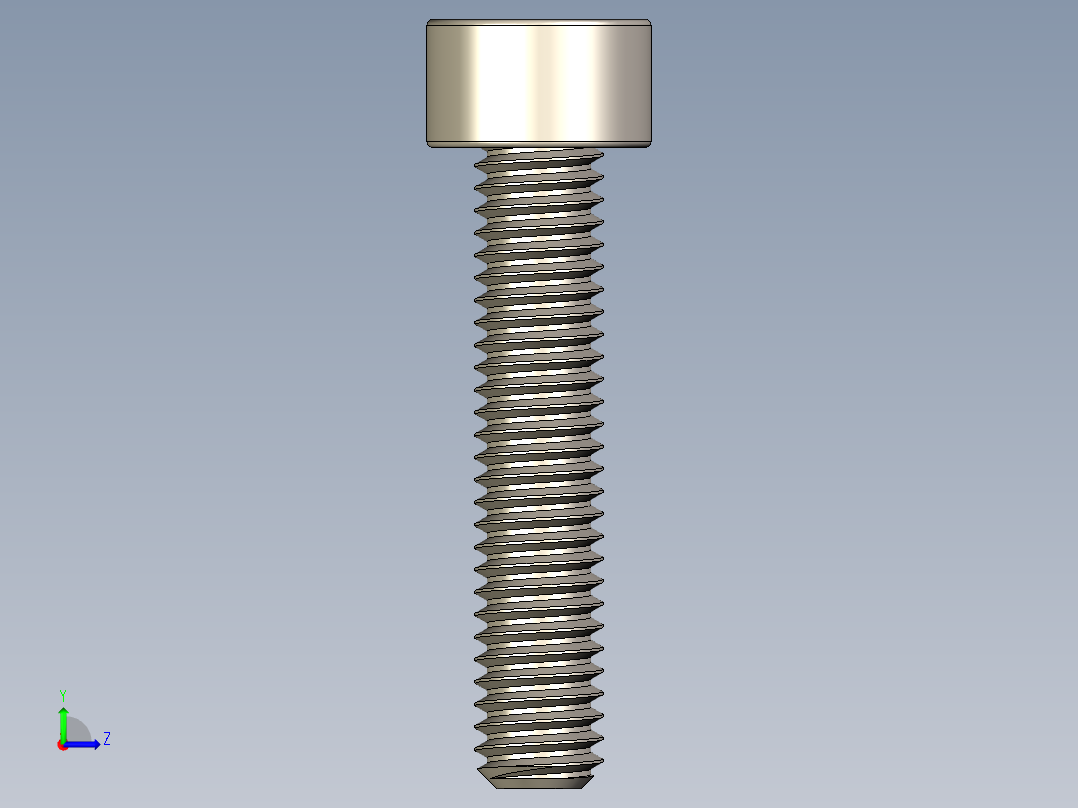 Screw_DIN_912_M4x20F_A2.STEP公制内六角螺钉左视图