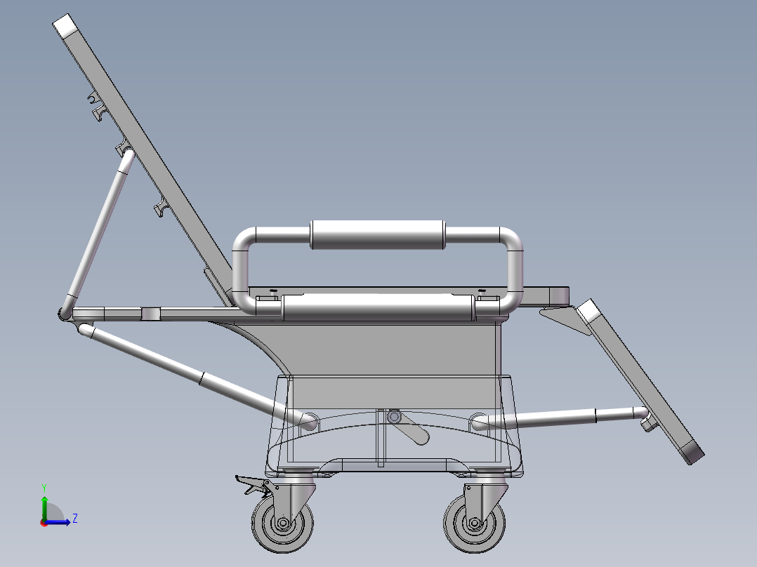 手摇升降坐椅左视图