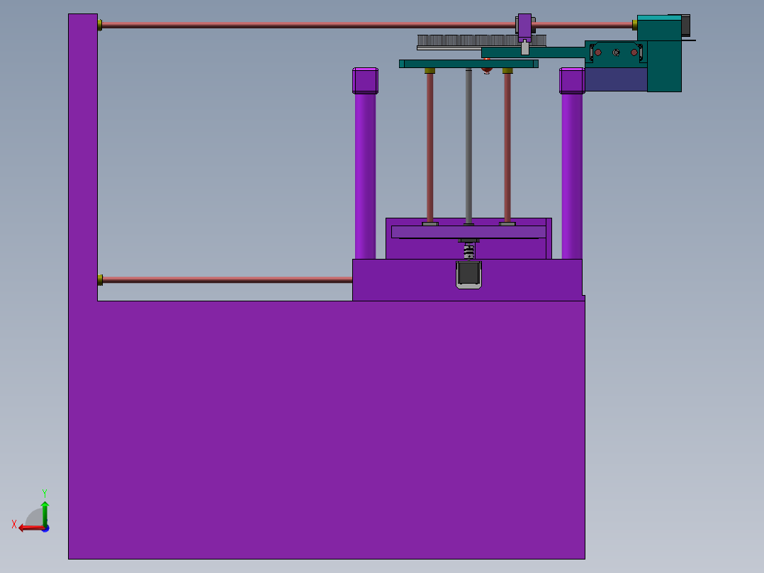 家具自动涂胶机后视图
