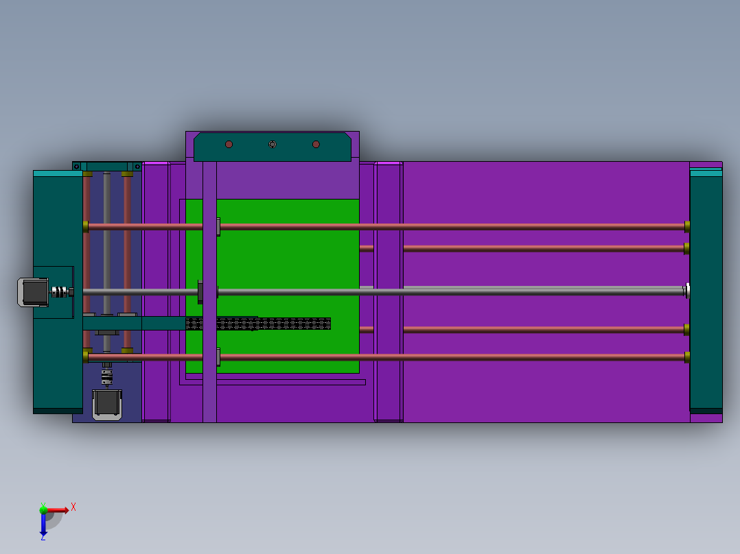 家具自动涂胶机俯视图