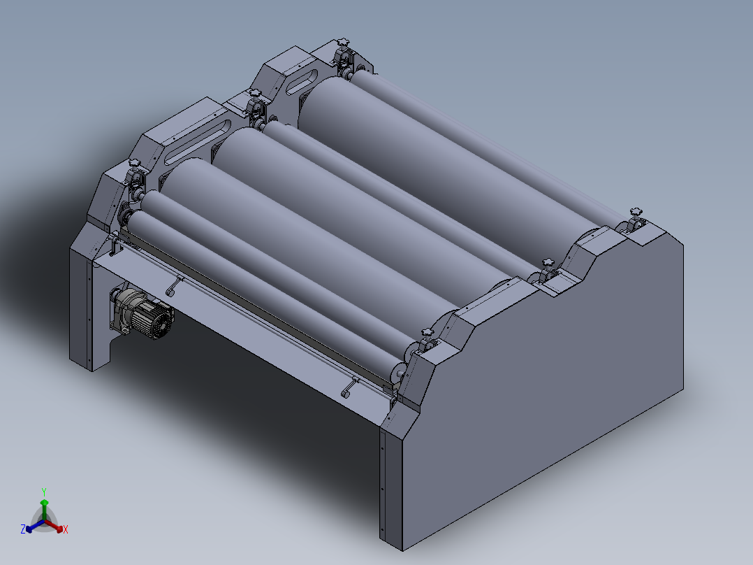 胶印机正等轴测图