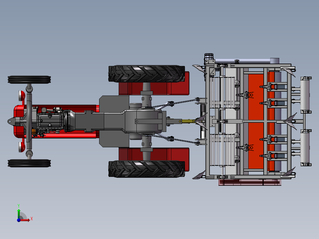 一种气吸式播种机前视图
