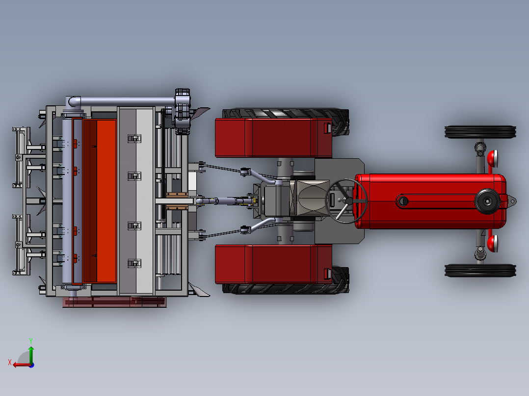 一种气吸式播种机后视图