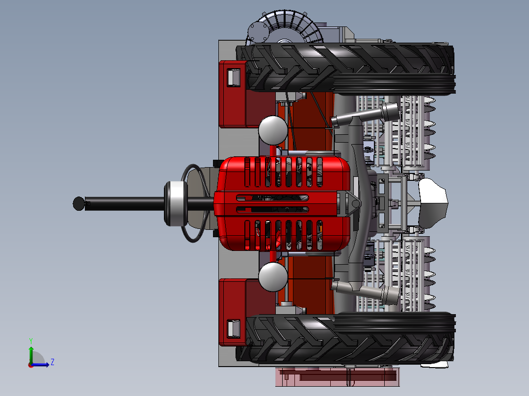 一种气吸式播种机左视图