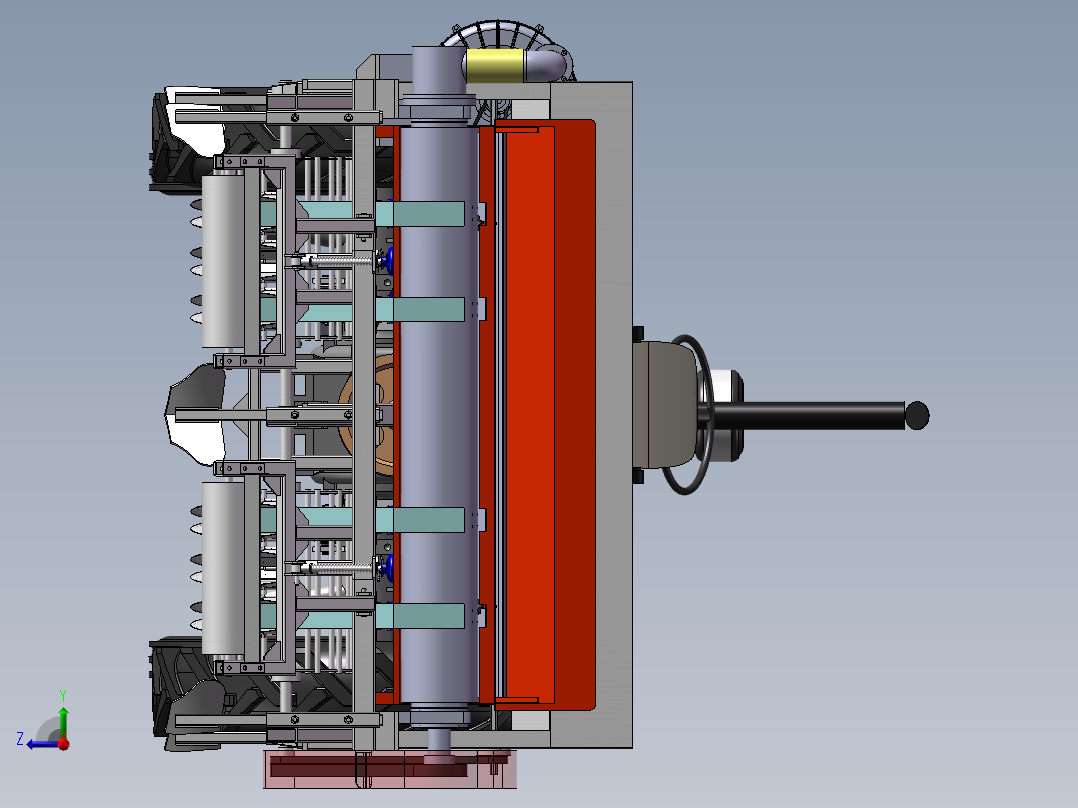 一种气吸式播种机右视图
