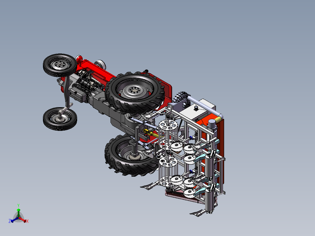 一种气吸式播种机正等轴测图