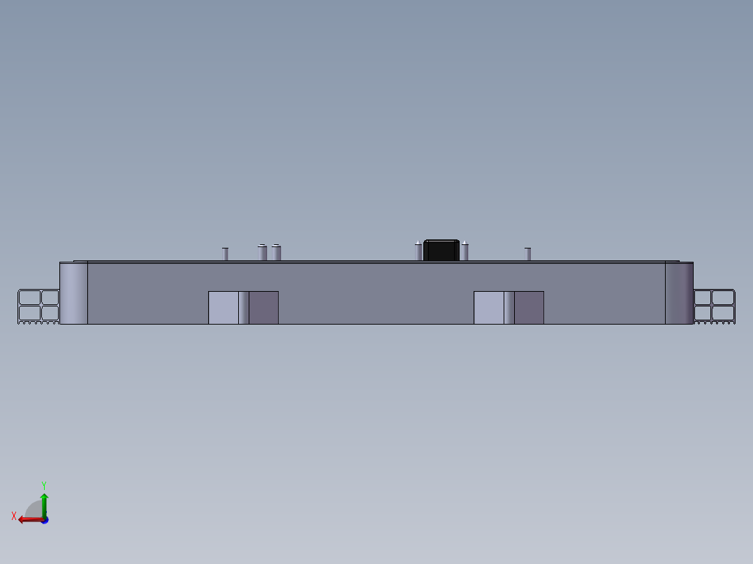 某车企新能源动力电池包后视图