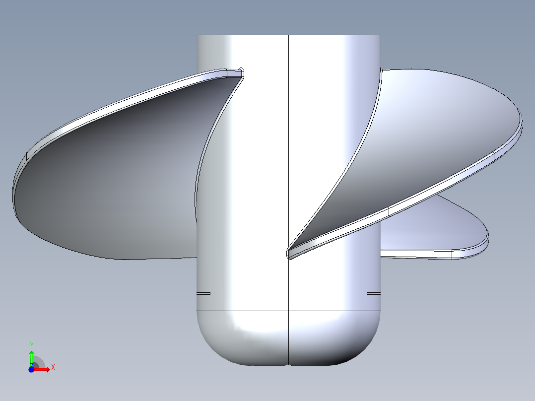 螺旋桨(74)前视图