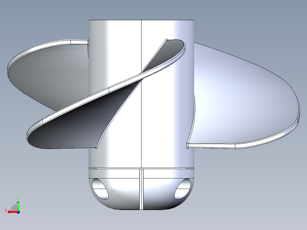 螺旋桨(74)后视图