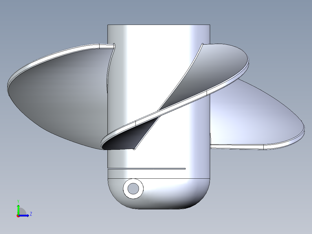 螺旋桨(74)左视图