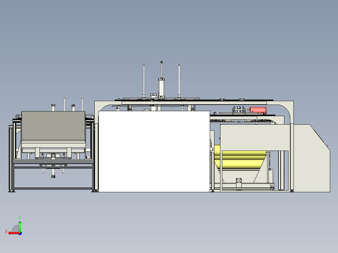 卷状料自动包膜机后视图