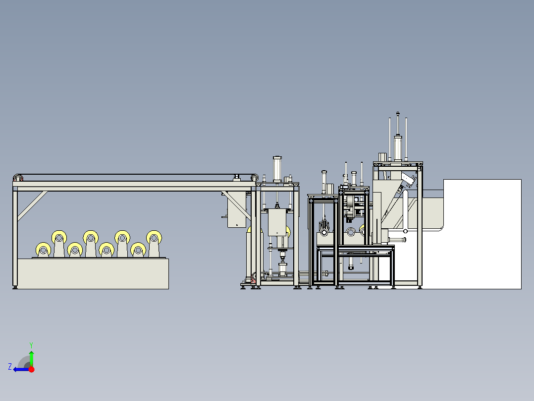 卷状料自动包膜机右视图