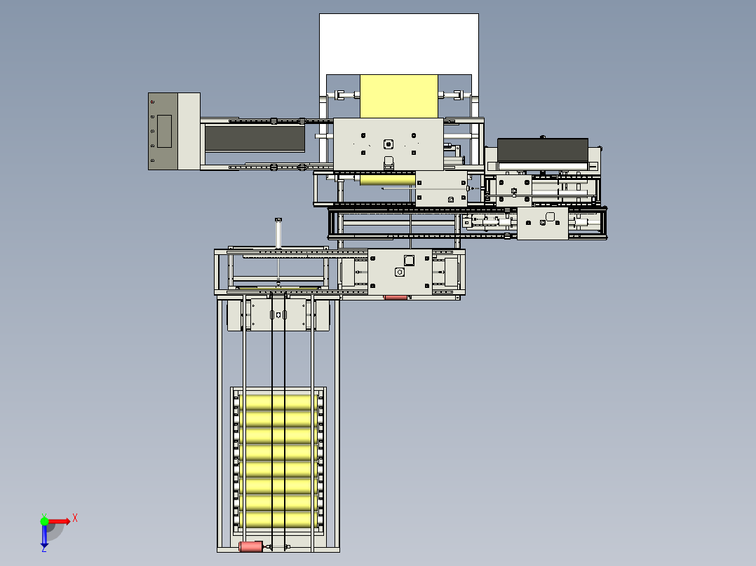 卷状料自动包膜机俯视图