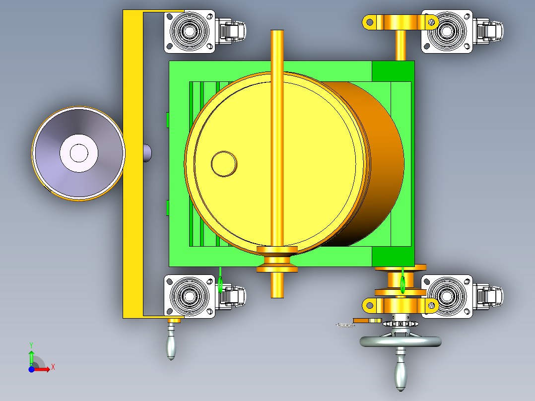 无动力加油机构前视图