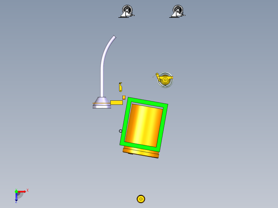 无动力加油机构俯视图