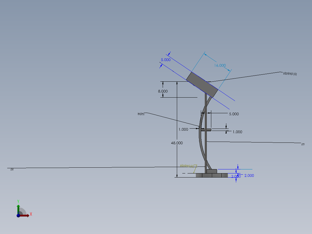 控制台 操作台podium-模型格式为 2831-模型格式为 sw前视图