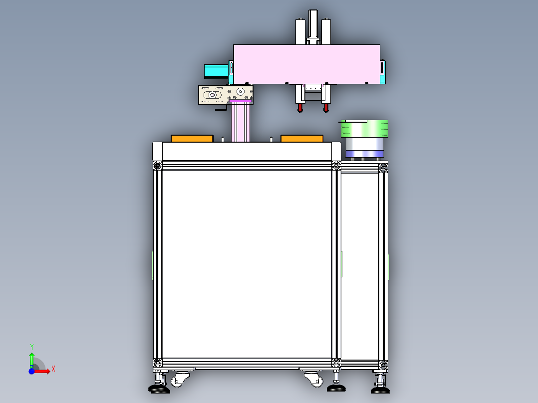 在线式锁螺丝机（吹气式送螺丝结构）前视图