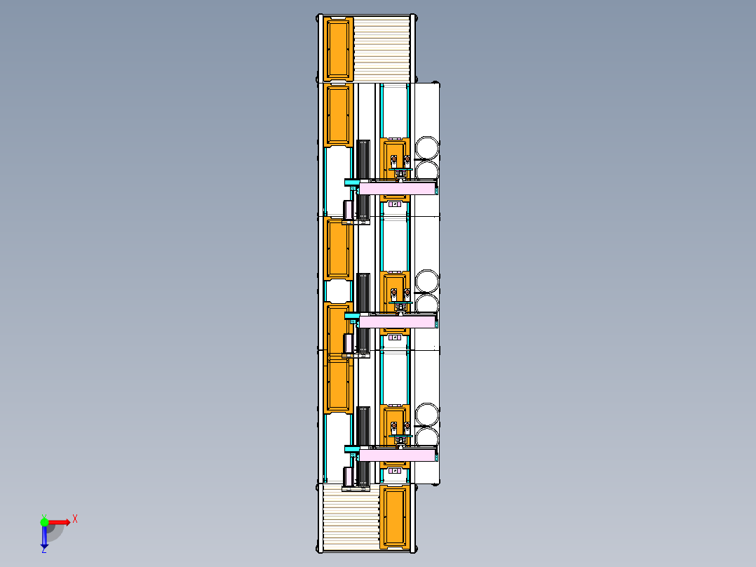 在线式锁螺丝机（吹气式送螺丝结构）俯视图