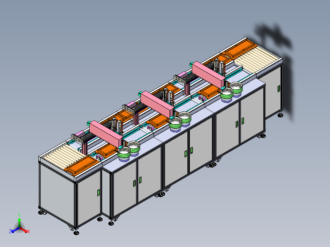 在线式锁螺丝机（吹气式送螺丝结构）正等轴测图