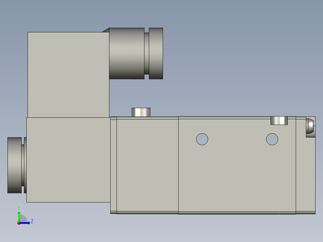 3口2位电磁阀3V21008NCE左视图