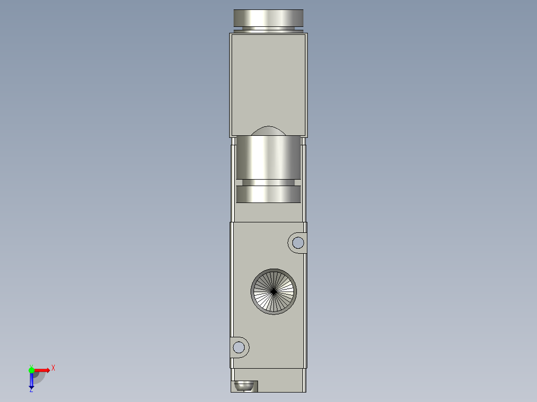 3口2位电磁阀3V21008NCE俯视图