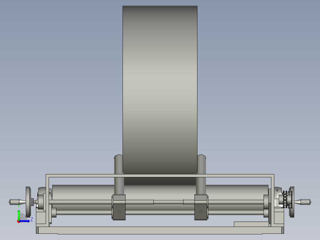 YGQ辅助支撑装配体SLSB左视图