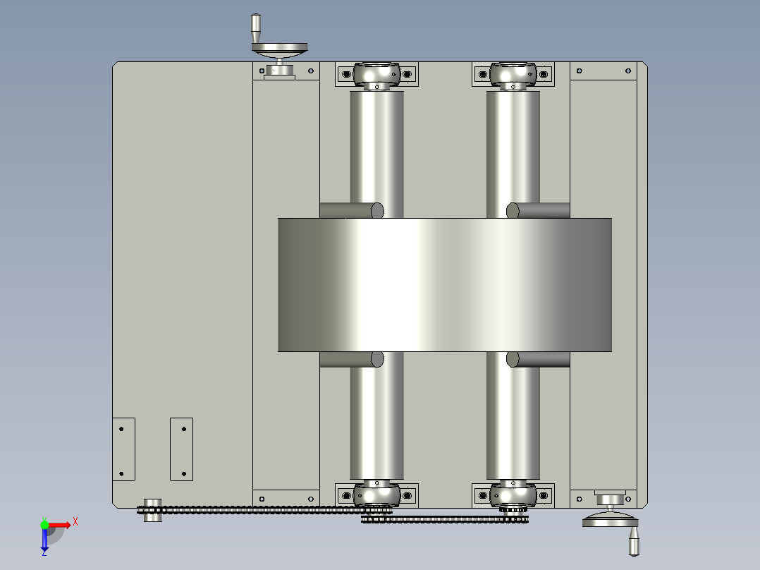 YGQ辅助支撑装配体SLSB俯视图