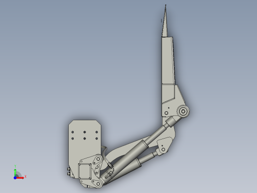 新型货车尾板支撑装置前视缩略图