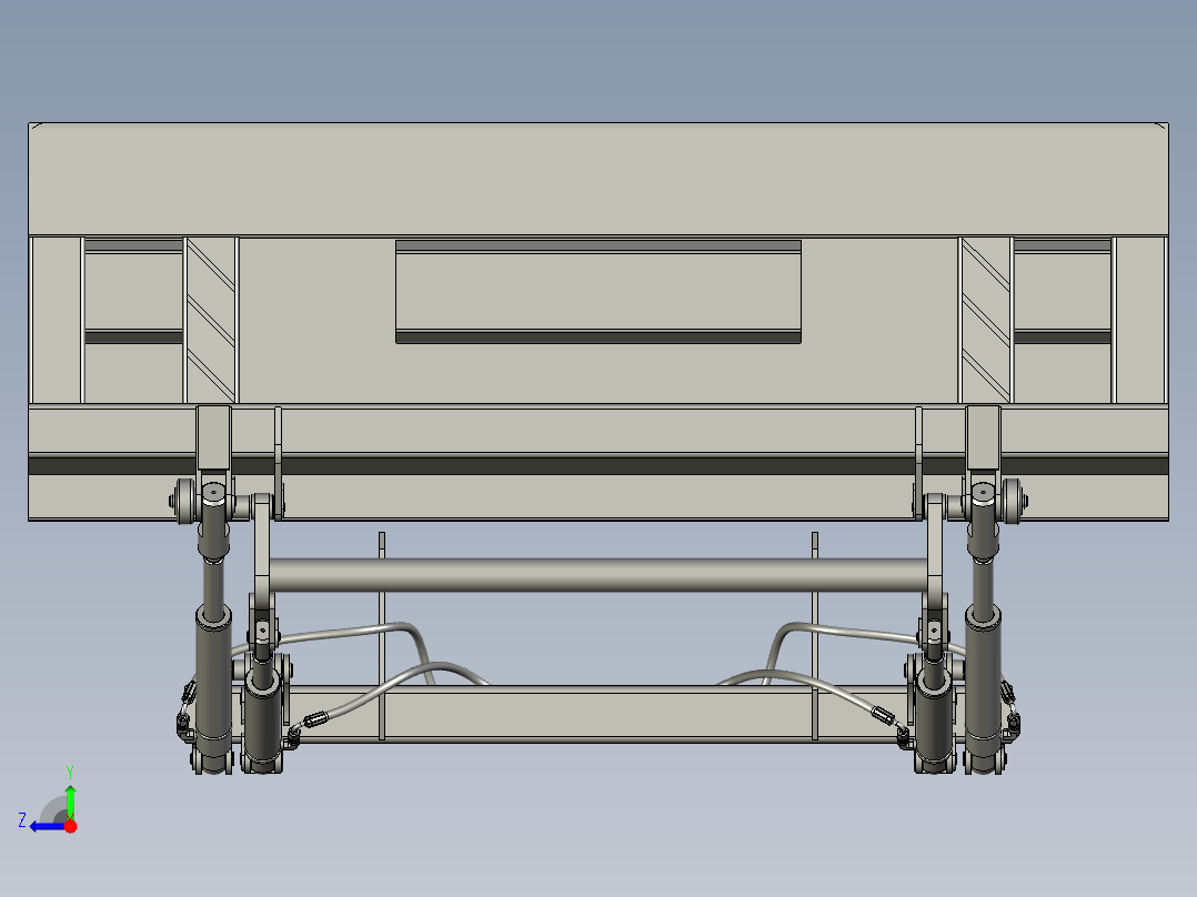 新型货车尾板支撑装置右视图