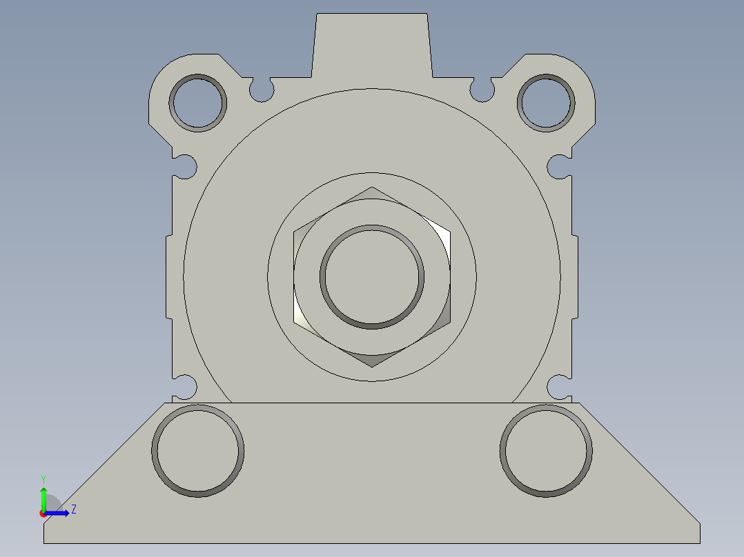 薄型气缸CDQ2L63-10DMZ(收缩状态)-ON左视图