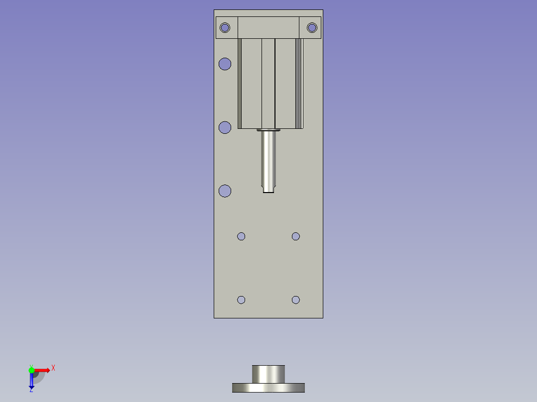转盘固定装置俯视图