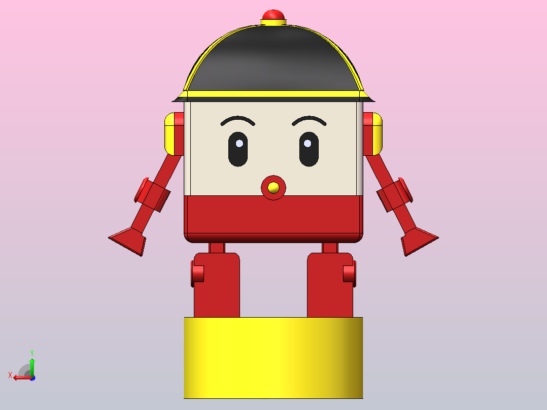 玩具车模型罗伊后视图