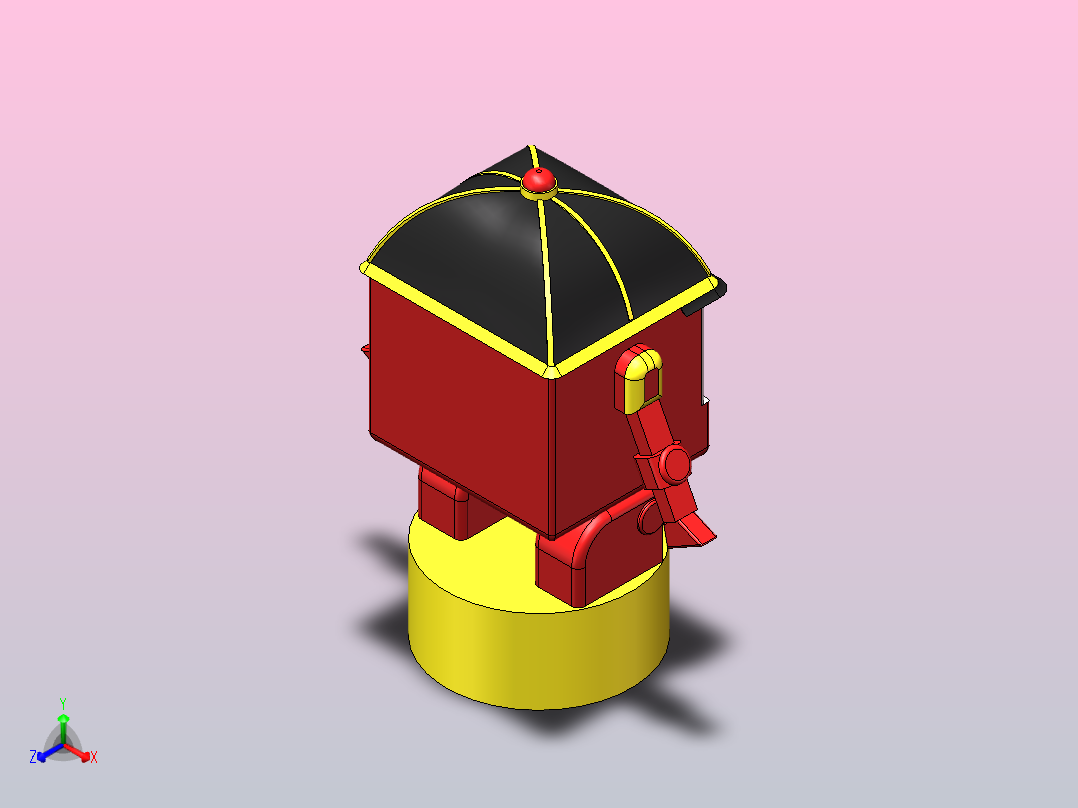 玩具车模型罗伊正等轴测图