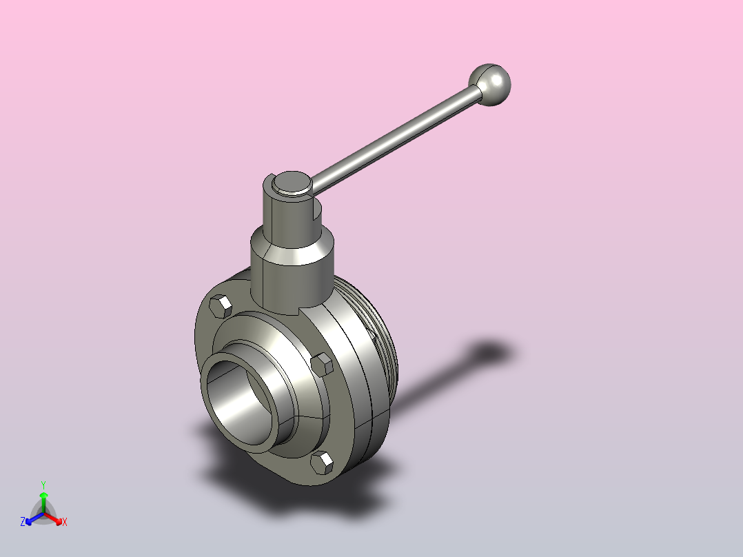 DDSX-05螺焊式手动蝶阀[DDSX-05-DN40]主视图