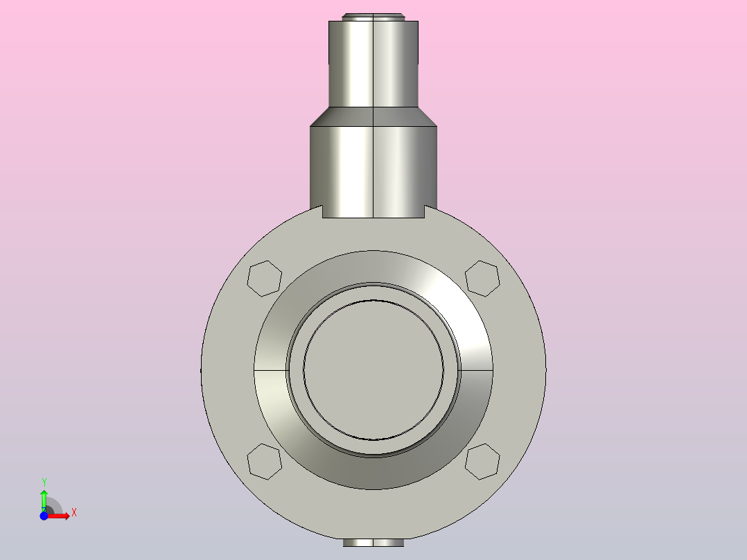 DDSX-05螺焊式手动蝶阀[DDSX-05-DN40]前视图
