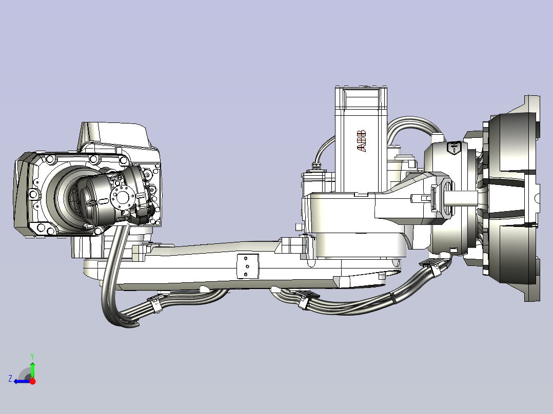 IRB 2600-20-1.65三维模型图纸右视图