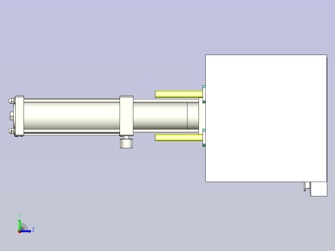 5T增压机3D数模左视图