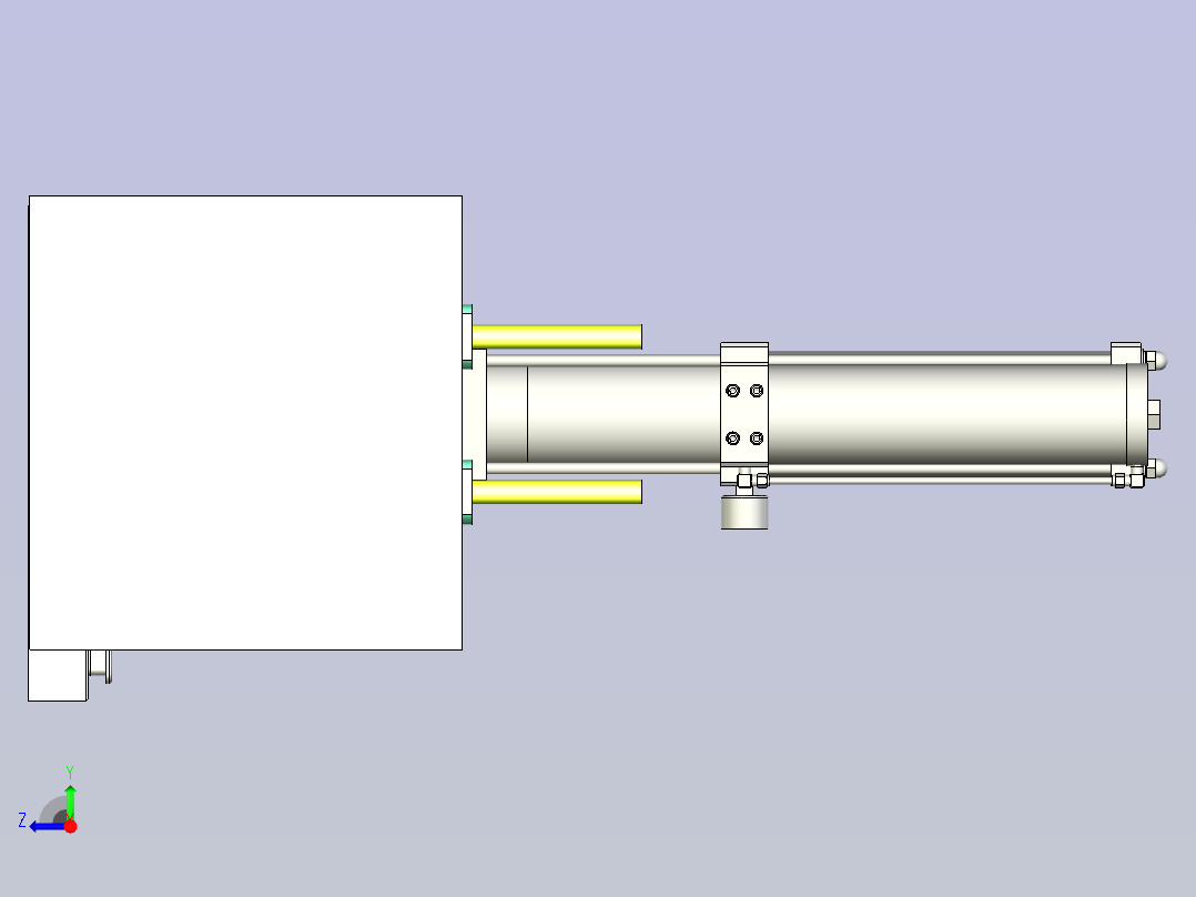 5T增压机3D数模右视图