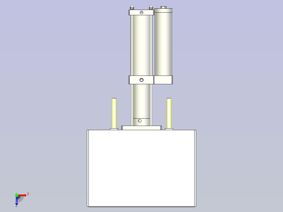 5T增压机3D数模俯视图