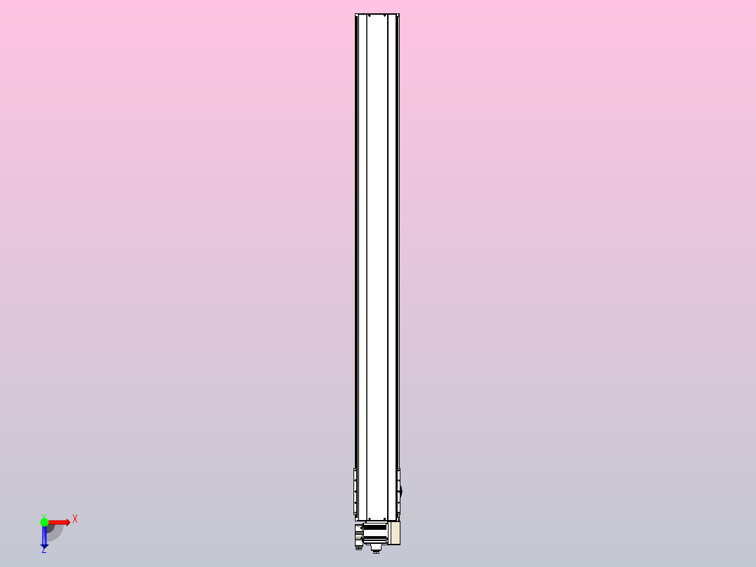 皮带直线轴半封闭可选导轨TPA-HNB-220D-176-L2100-RU-C-P1K-N3俯视图