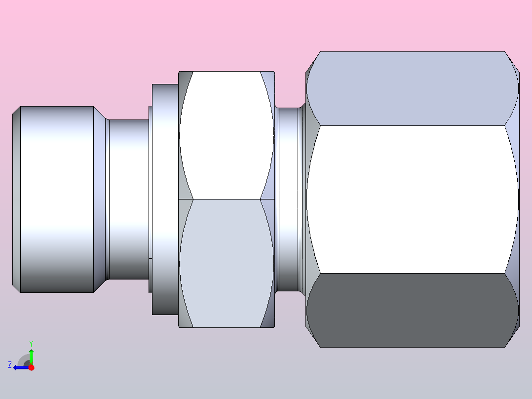 1CM-WD 1CM-WD 公制螺纹胶垫密封柱端[1DM-18-16WD-RN]右视图