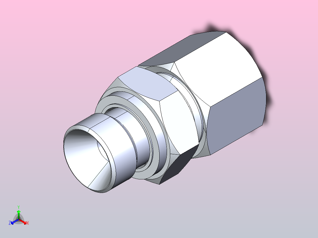 1CM-WD 1CM-WD 公制螺纹胶垫密封柱端[1DM-18-16WD-RN]正等轴测图