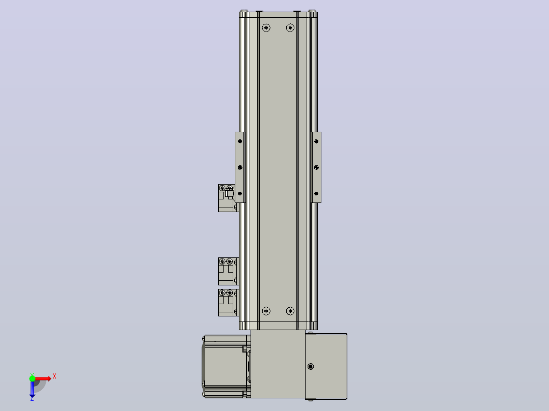 MT75BT半封闭皮带滑台[MT75BT.L80.100.RD.P40.C3]俯视图