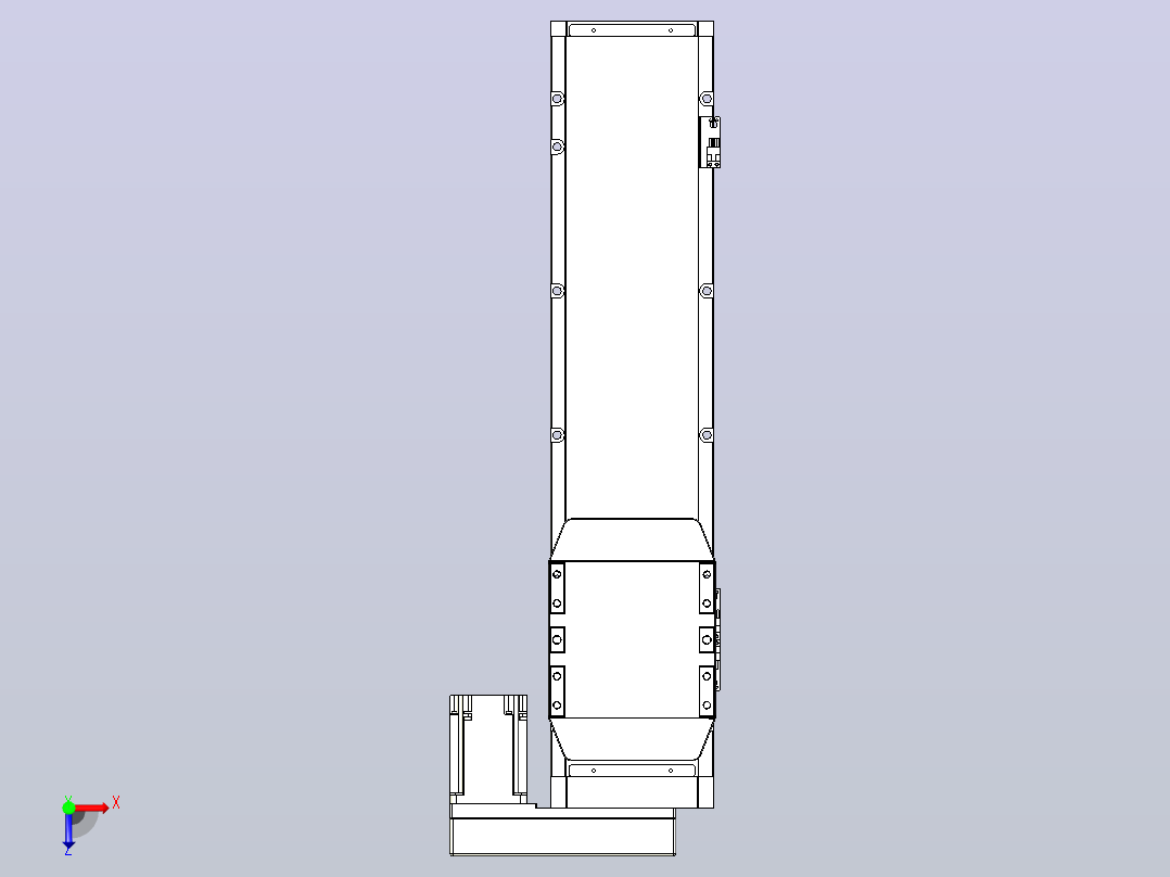 滚珠丝杠直线轴内置导轨TPA-GCR-170-2510C-L500-MR-M75-N3俯视图