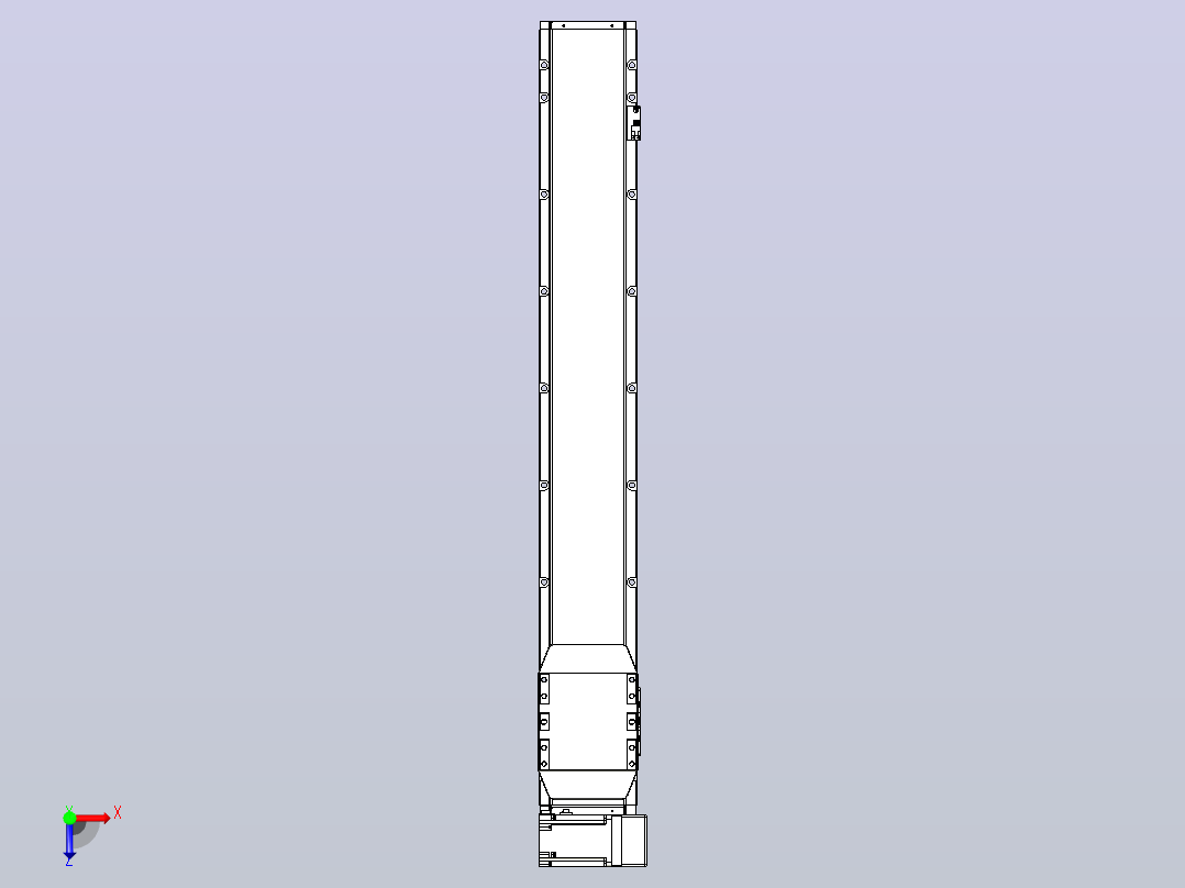 机器人皮带驱动直线轴TPA-GCB-150-P80-L900-RU-M75-N3俯视图