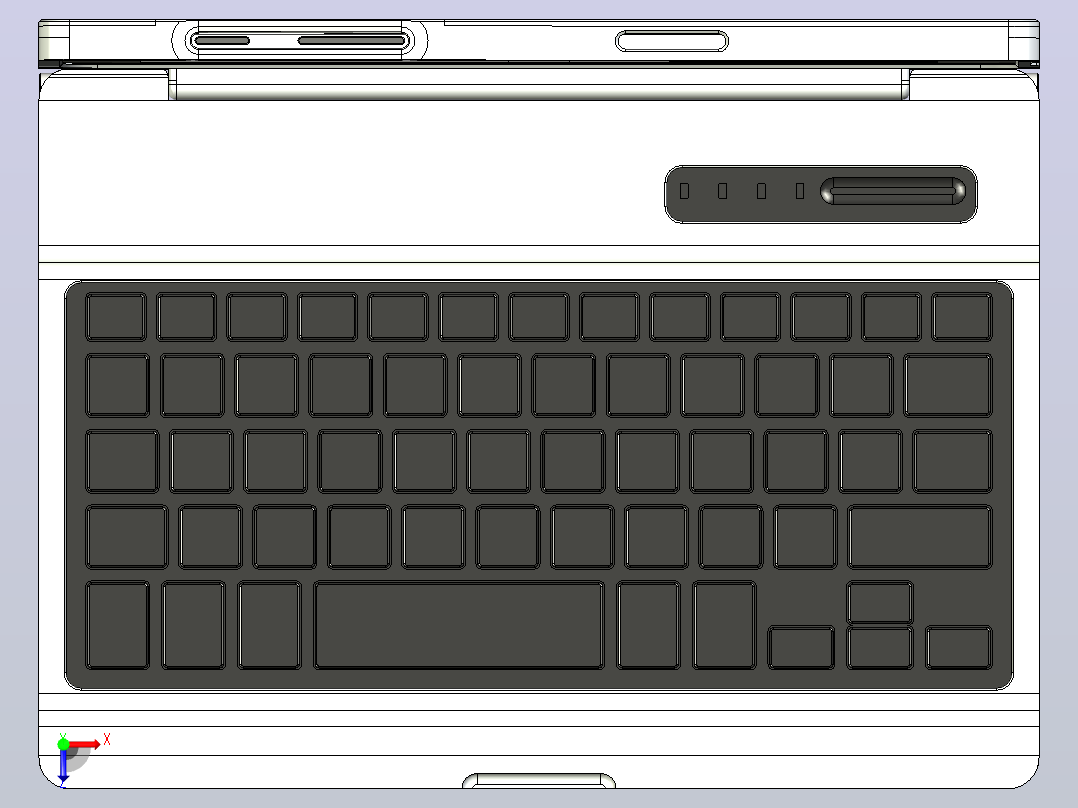 三星 Galaxy Tab S2 的键盘俯视图