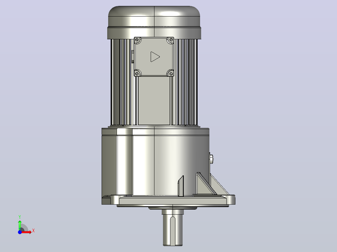 1.5KW-CV型立式三相铝毂（刹车）马达减速机_CV40-1500前视图